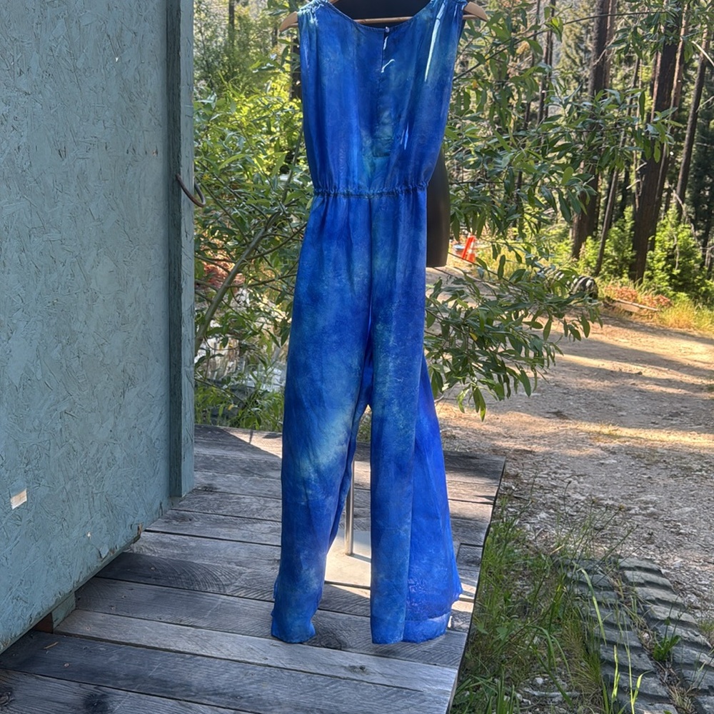 Johnny Was “Amanda Bond” Calista Jumpsuit NWT Handmade 100% Silk Wide Leg Sz M/L - Picture 13 of 17